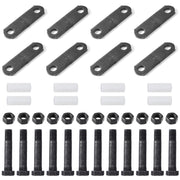 Racewill front packaging showing full shackle kit and parts benefit: organized replacement set