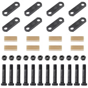Racewill front packing showing full tandem axle shackle kit and durable finish