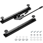 Racewill front view of seat slider kit showing complete rails and hardware, easy mounting benefit