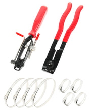 RACOONA front view of CV clamp plier and included clamps for quick installs