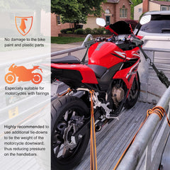 Racrank straps installed on scooter handlebars preventing sway