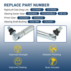 RADHLBNIU steering sector gear detail showing upgraded teeth for durability