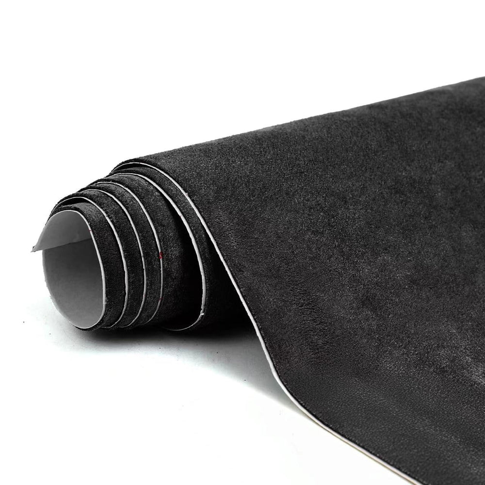 RadiantDecor front view of black suede wrap roll showing size and finish benefit
