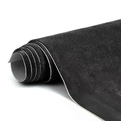 RadiantDecor front view of black suede wrap roll showing size and finish benefit