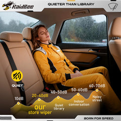 RaidBee blade installed on windshield delivering clear road visibility