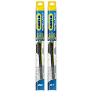 Rain-X front packaging showing included 22" and 21" blades and benefits