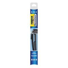 Rain-X rear wiper blade front packaging showing product and size benefit