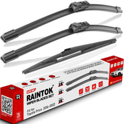 Raintok front blades packaging showing full 3-pack and compatibility benefit