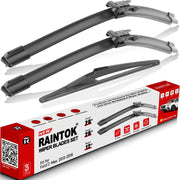Raintok full 3-pack packaging showing blades and easy-fit benefit