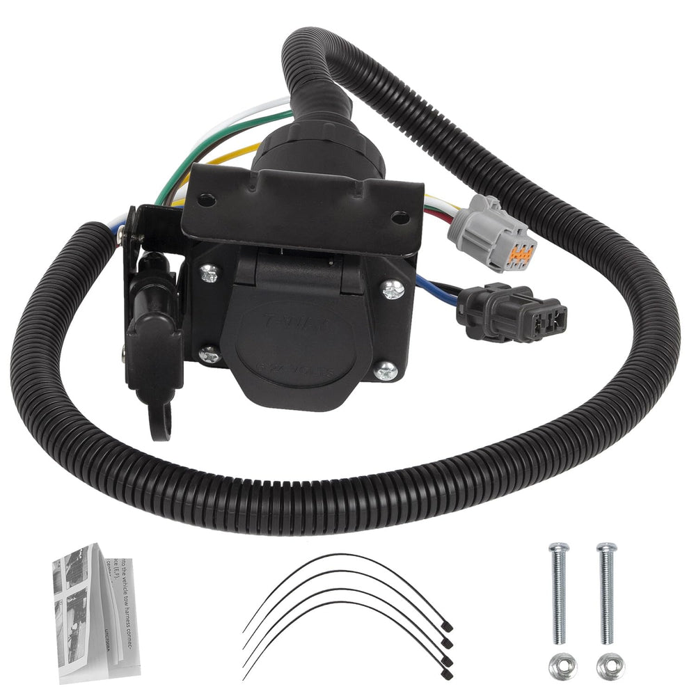 RANSOTO front socket overview showing both 4-way and 7-way connectors for versatile towing