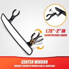 RANSOTO side mirror mounted on roll bar improving side visibility