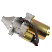 RANSOTO starter front view showing mounting flanges and durable alloy housing for direct fit