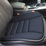 RaoRanDang front view of cushion showing sleek black cover and shape, adds supportive comfort