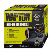 RAPTOR roll-on front view showing kit and roller for easy DIY protection