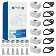 RARAYC front packaging showing complete 6-piece bed rail kit and easy identification benefit