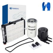 RARAYC fuel filter front assembly showing housing and mount, protects engine components