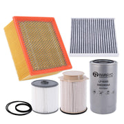 RARAYC fuel filter front view showing mounting and tight seal benefit