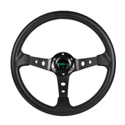 RASTP steering wheel front view showing compact sporty design and improved control
