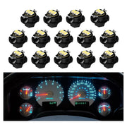 RAVSOFT front view of 14 white LED bulbs pack showing replacement convenience
