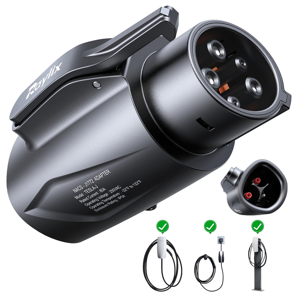 Raylix front view adapter showing connectors and portability benefit