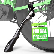 RBRL kickstand front view showing sturdy aluminum body and compact profile