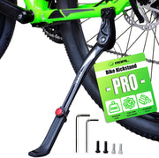 RBRL kickstand front view showing mounting plate and streamlined profile for stability