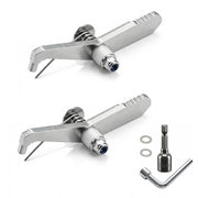 RCKIM front view of two stainless lever pins showing ready-to-install durability