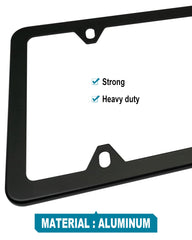 RCKJNJ mounted on car front demonstrating tidy, low-profile plate protection on vehicle