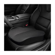 Rdxcv front view of black car seat cushion showing neat fit and comfort