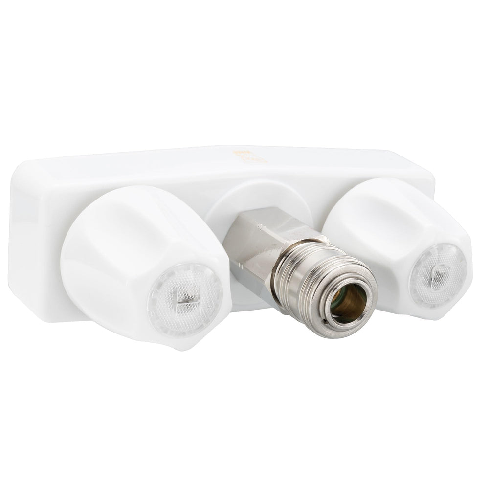 RecPro exterior faucet front view showing compact profile and mounting — durable convenience