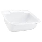 RecPro front view of white rectangular RV sink showing clean edges and compact design for space savings