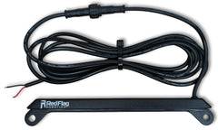 Red Flag Robotics front view of license plate light showing compact fit and clear illumination benefit