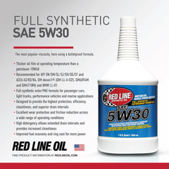 Red Line 15304 pouring into engine demonstrating quick flow and protection