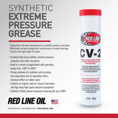 Red Line grease texture close-up demonstrating thick tacky film strength