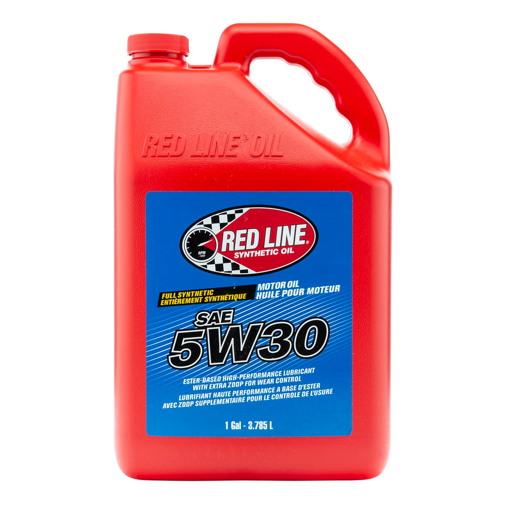 Red Line front label on gallon bottle showing product identity and easy identification benefit