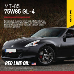 Red Line MT-85 pour spout pouring oil, demonstrating clean transfer advantage