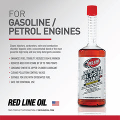 Red Line bottle close-up of cap and pour spout for mess-free fuel tank insertion