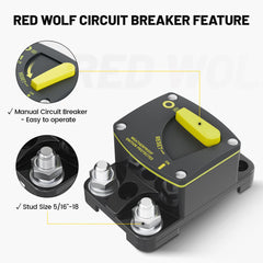 RED WOLF detailed copper terminal for reliable low-resistance connection