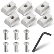 RED WOLF front pack of T-slot nuts showing six-piece kit and screws for quick installation