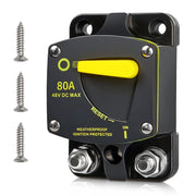 RED WOLF front panel view showing breaker and visual reset lever for quick status checks
