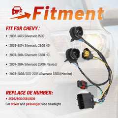 RED WOLF side profile of full harness assembly for durable under-hood use