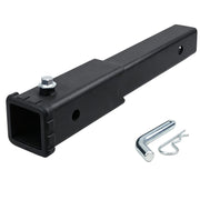 REDTEE front view of 12-inch hitch extender showing robust design and fit