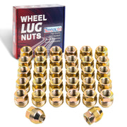 Reeauto front packaging showing 32 lug nuts and zinc gold finish for easy replacement