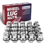Reeauto front view of 20-piece lug nuts showing chrome finish and complete set