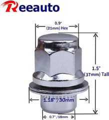 Reeauto lug nut close-up thread detail displays precise 12x1.5 threads for reliable fit