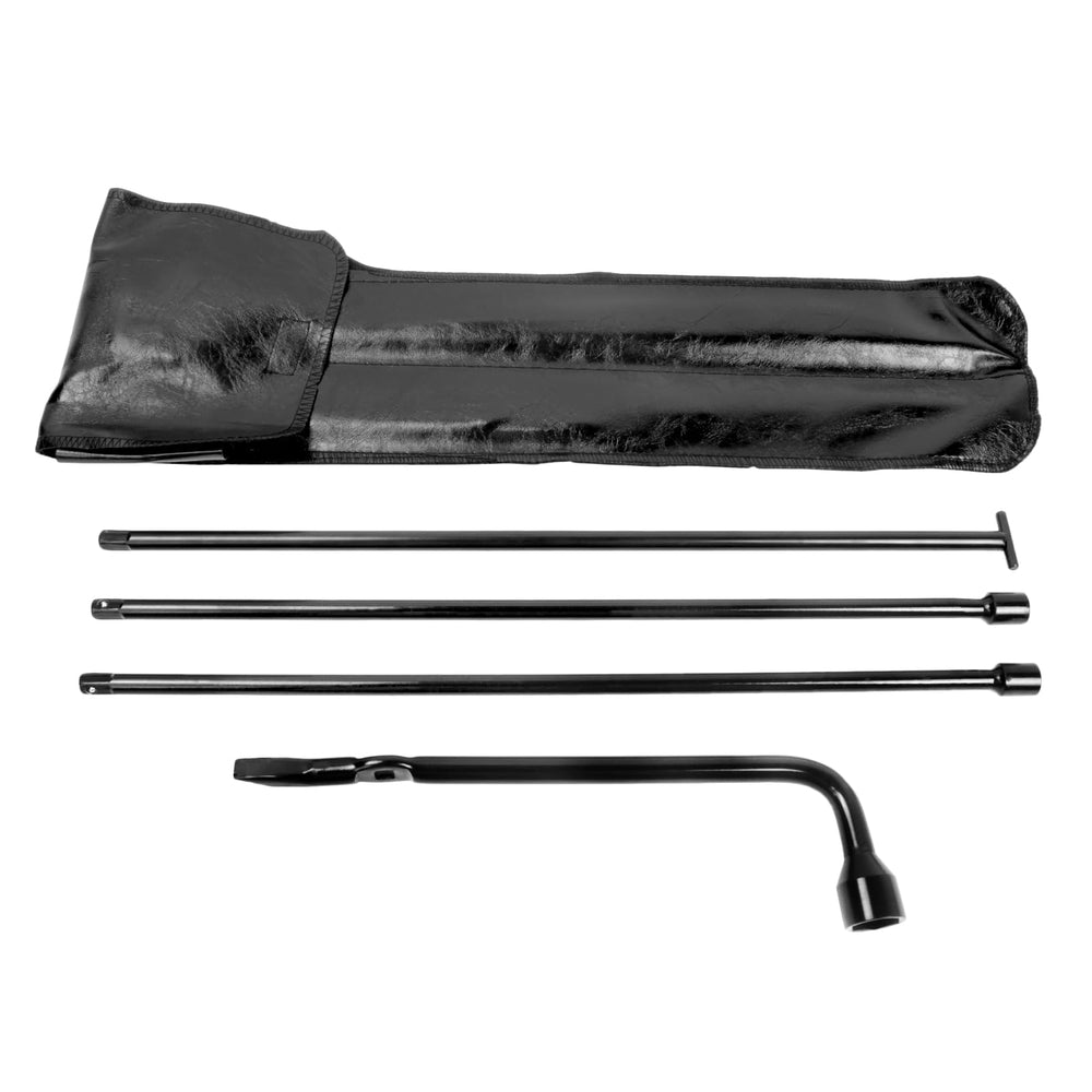 Reeauto spare tire tool kit front view showing complete set and case benefit convenience