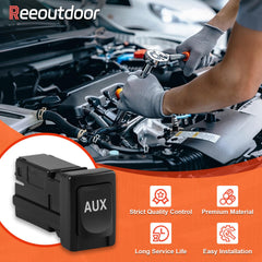 Reeoutdoor aux jack cable and plug detail showing durable construction