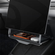 REEVAA front view of under-screen storage box showing compact design and discreet storage benefit