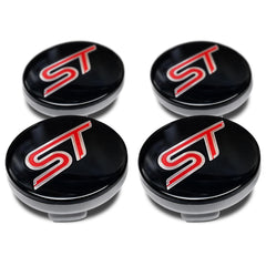 Reluen 54mm center cap front view shows black-red emblem and upgraded look