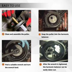 ReluxGo puller installed on GM LS engine making removal easier